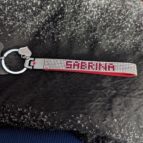Other - *New with Tags* Sabrina "Sabrina" rhinestone bling key chain